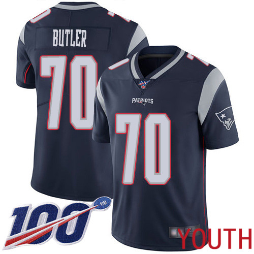 New England Patriots Football 70 Vapor Untouchable 100th Season Limited Navy Blue Youth Adam Butler Home NFL Jersey